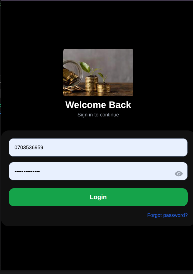 Sacco homepage dark mode
